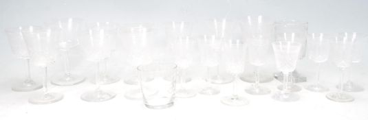 COLLECTION OF 19TH CENTURY VICTORIAN ENGRAVED GLASES