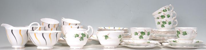 TWO BONE CHINA TEA SERVICES TO INCLUDE COLCLOUGH.