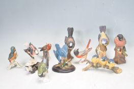 TEN VINTAGE CERAMIC BIRD FIGURINES