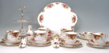 COLLECTION OF VINTAGE 20TH CENTURY ROYAL ALBERT OLD COUNTRY ROSES