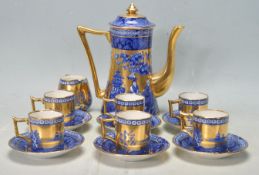J KENT YE OLD FOLEY WARE CHINOISSERIE COFFEE SERVICE