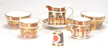 SEVEN PIECES OF MINIATURE OLD CROWN DERBY