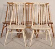 FIVE VINTAGE RETRO 20TH CENTURY GOLDSMITH ERCOL DINING CHAIRS