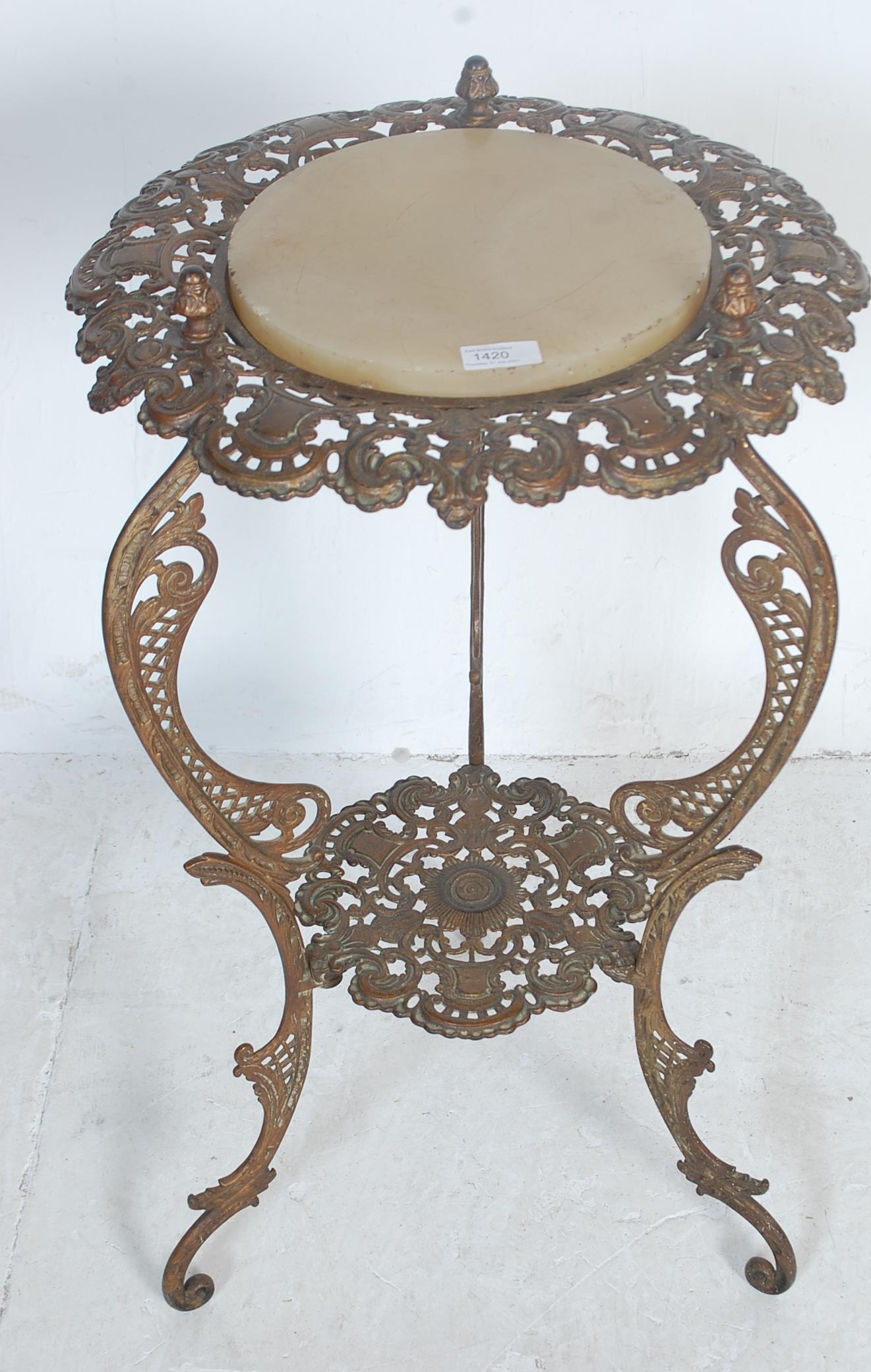 20TH CENTURY FRENCH STYLE CAST METAL PLANT STAND - Image 3 of 6