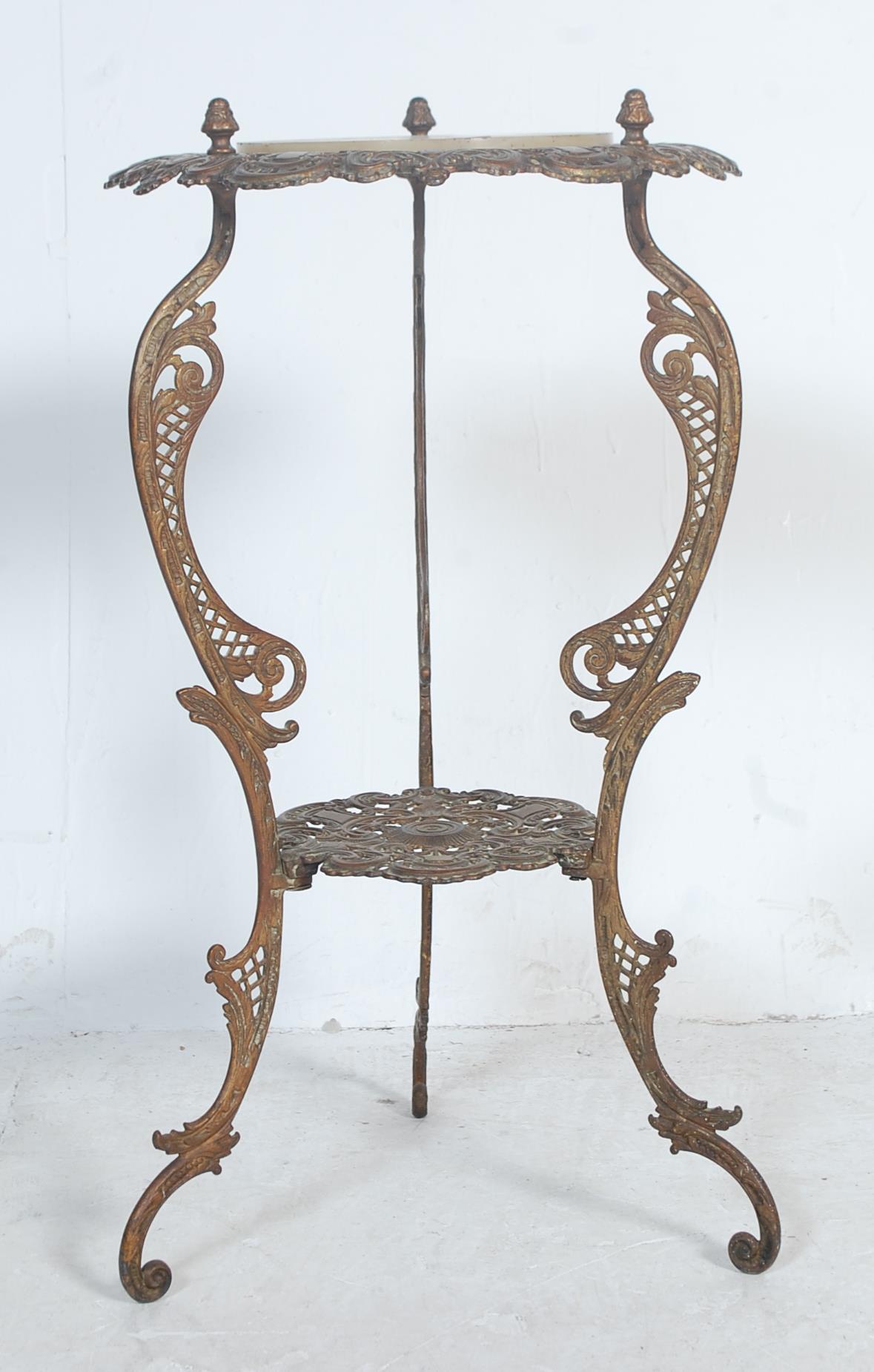 20TH CENTURY FRENCH STYLE CAST METAL PLANT STAND