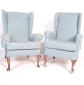 PAIR OF MID 20TH CENTURY WINGBACK ARMCHAIRS
