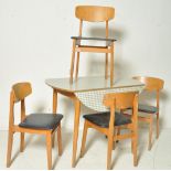 1950’S DINING TABLE AND FOUR CHAIRS
