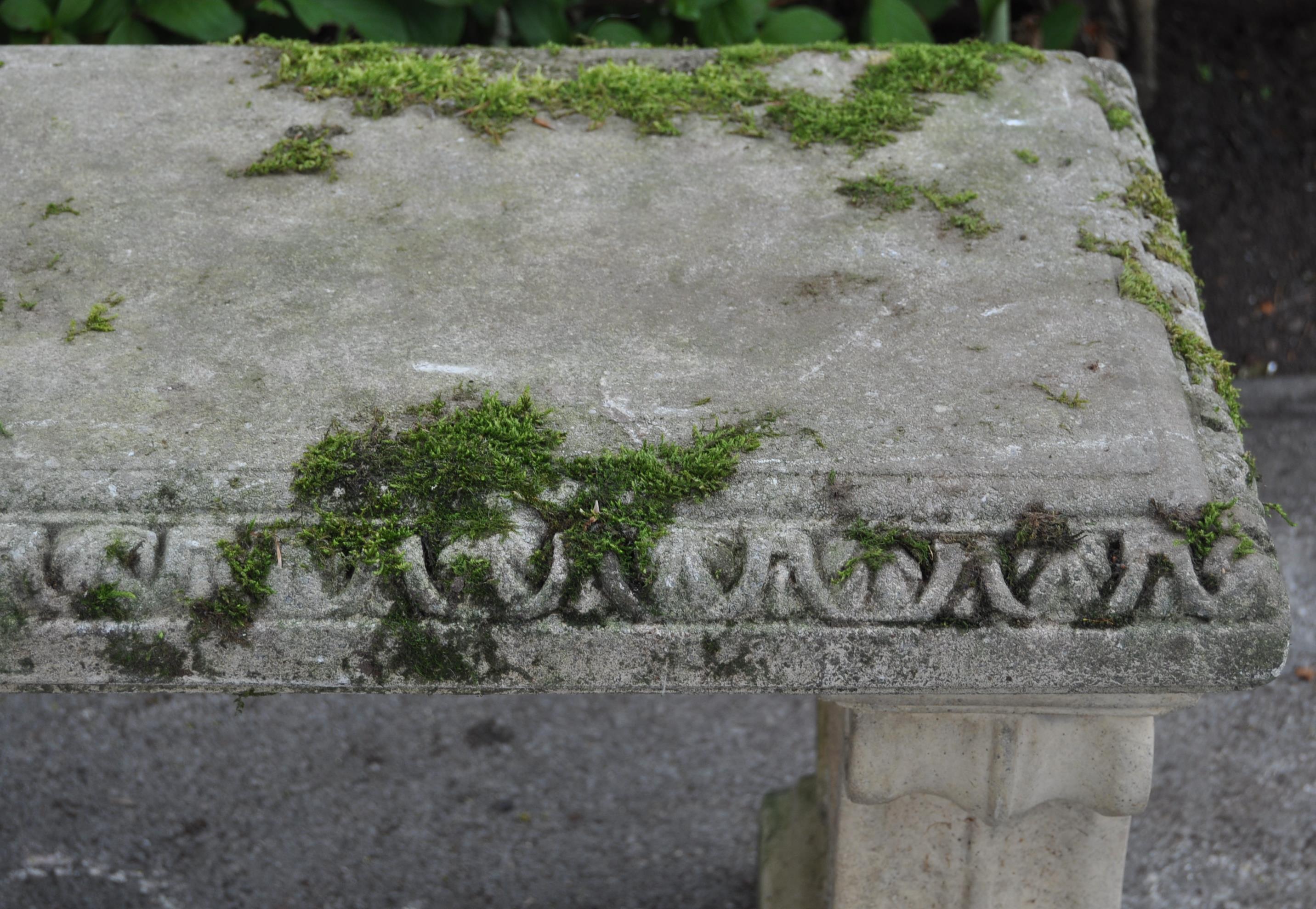 VINTAGE 20TH CENTURY STONE BENCH - Image 3 of 7