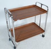 1960’S VINTAGE RETRO CHROME METAL FOLDING TROLLEY