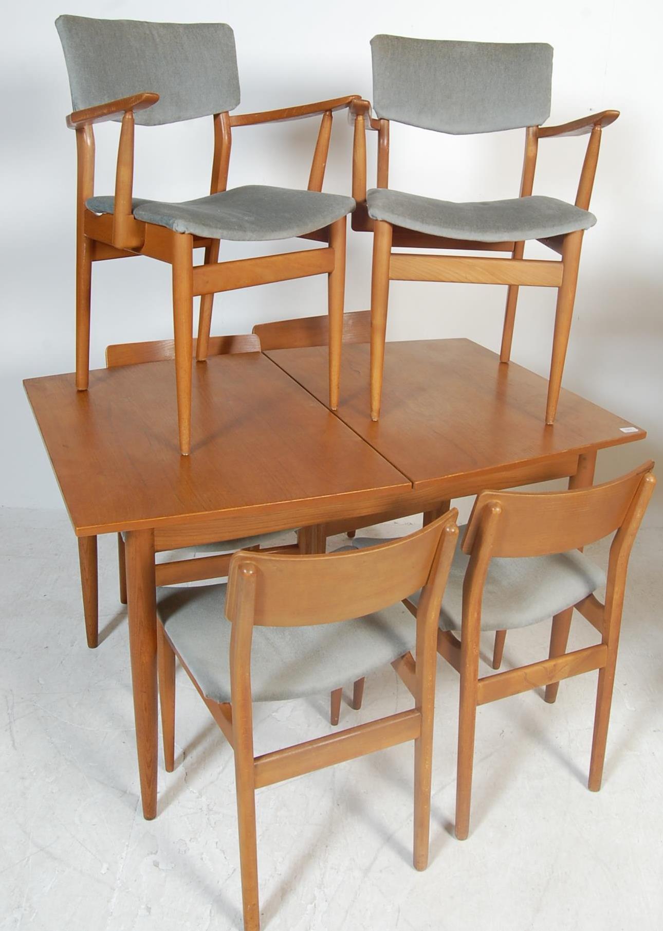 VINTAGE RETRO 1960’S TEAK WOOD SCANDART EXTENDING DINING TABLE AND CHAIRS