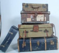 COLLECTION OF VINTAGE 20TH CENTURY SHIPPING TRUNKS