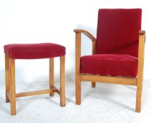 DANISH INSPIRED BEDROOM CHAIR AND STOOL