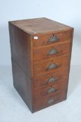 EARLY 20THC ENTURY UPRIGHT PEDESTAL CHEST OF DRAWERS