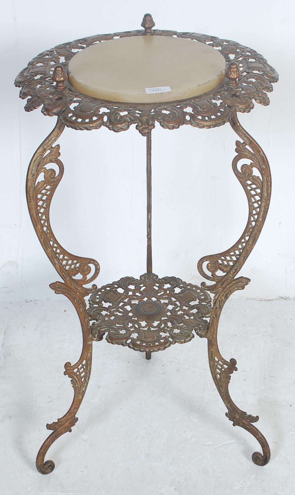 20TH CENTURY FRENCH STYLE CAST METAL PLANT STAND - Image 2 of 6