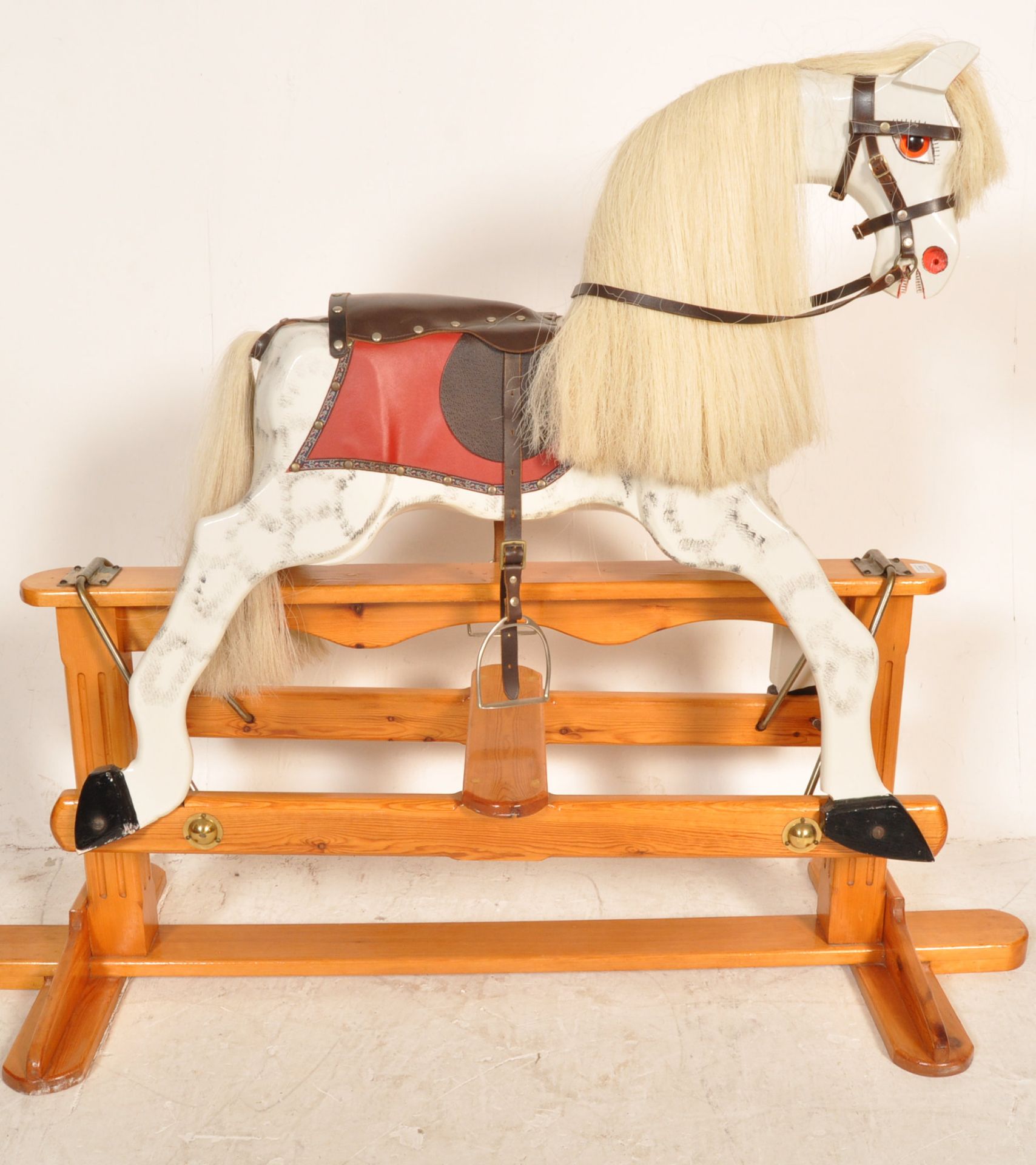 VICTORIAN STYLE WOODEN ROCKING HORSE - Image 4 of 7