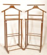 TWO RETRO VINTAGE MID 20TH CENTURY OAK VANITY STAND