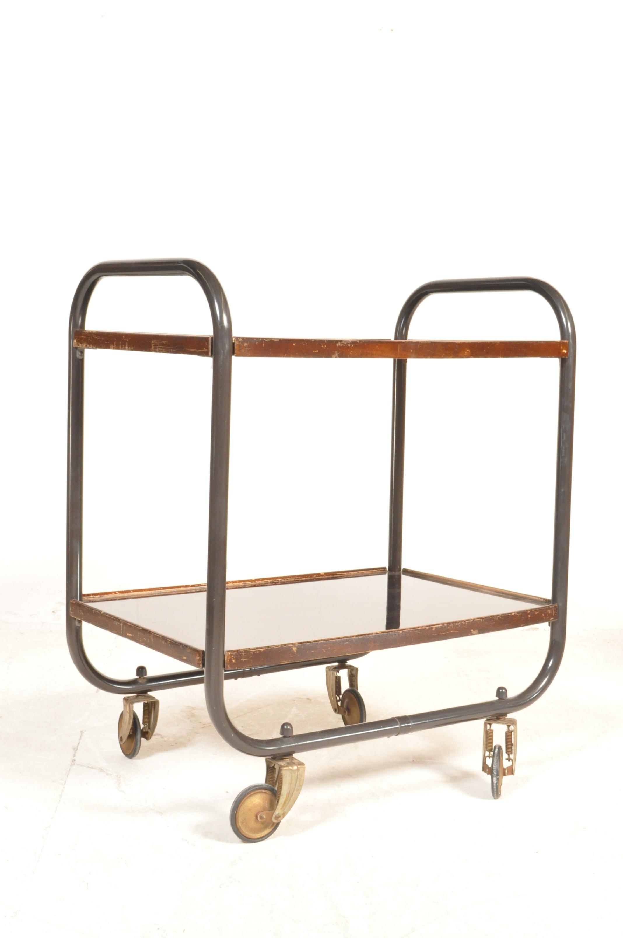 ART DECO ENGLISH TWO TIER COCKTAIL DRINKS / TEA TROLLEY