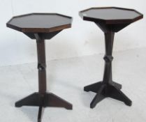 PAIR OF ARTS AND CRAFTS STYLE SIDE TABLES