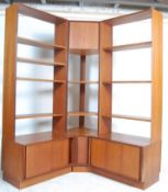 VINTAGE RETRO 20TH CENTURY TEAK WOOD SIX PIECES G-PLAN MODULAR WALL CORNER UNIT