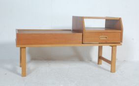 MID CENTURY TEAK WOOD TELEPHONE TABLE