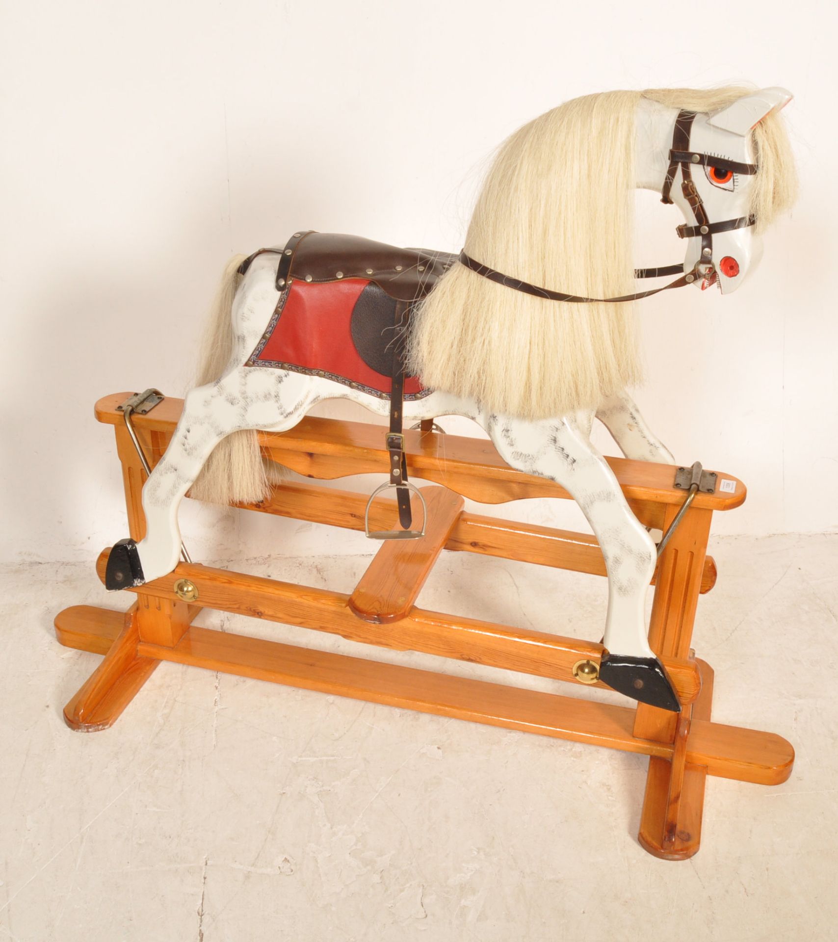 VICTORIAN STYLE WOODEN ROCKING HORSE - Image 2 of 7