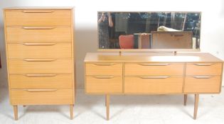 RETRO VINTAGE LATE 20TH CENTURY TEAK MELAMINE BEDROOM SUITE