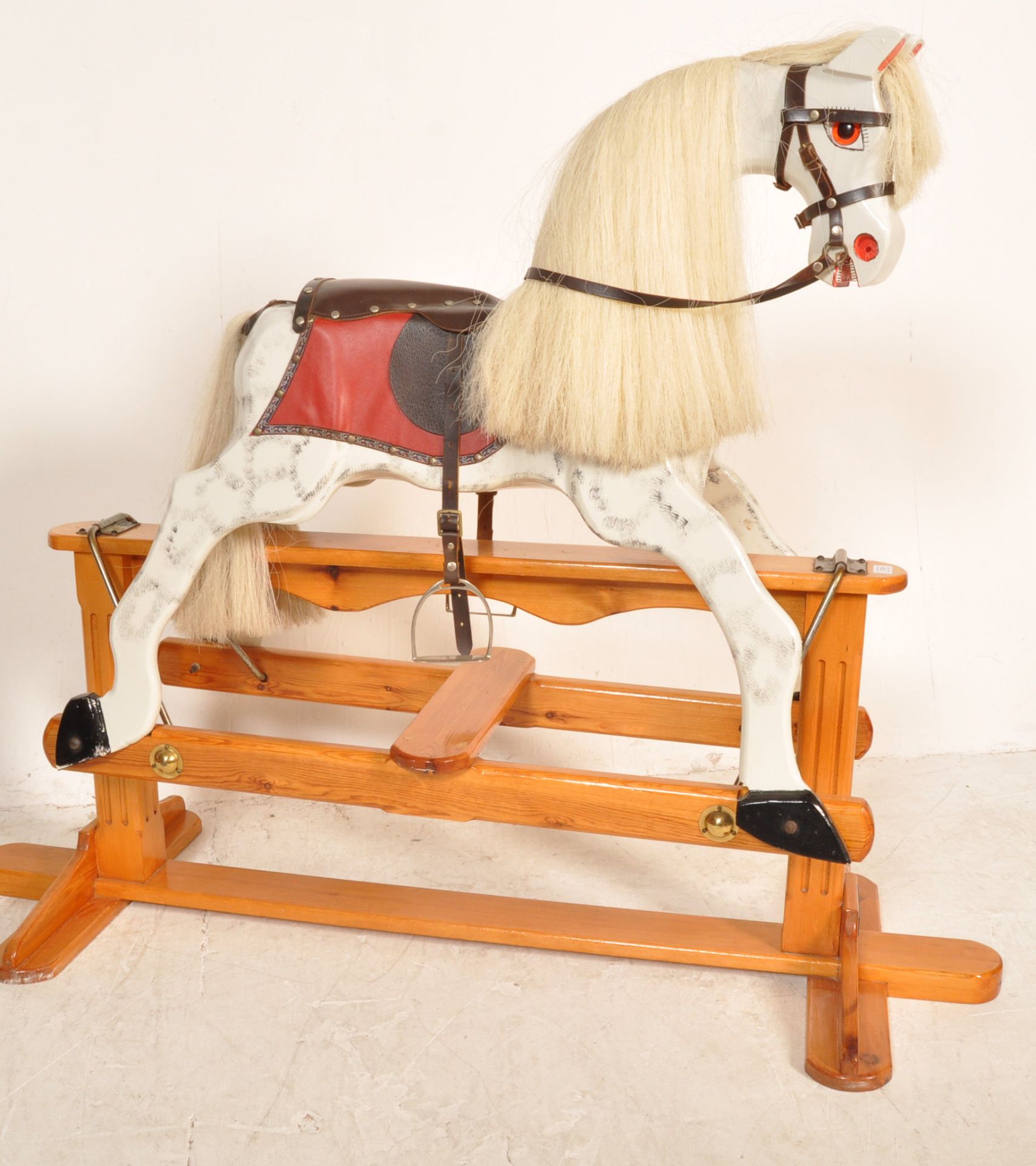 VICTORIAN STYLE WOODEN ROCKING HORSE