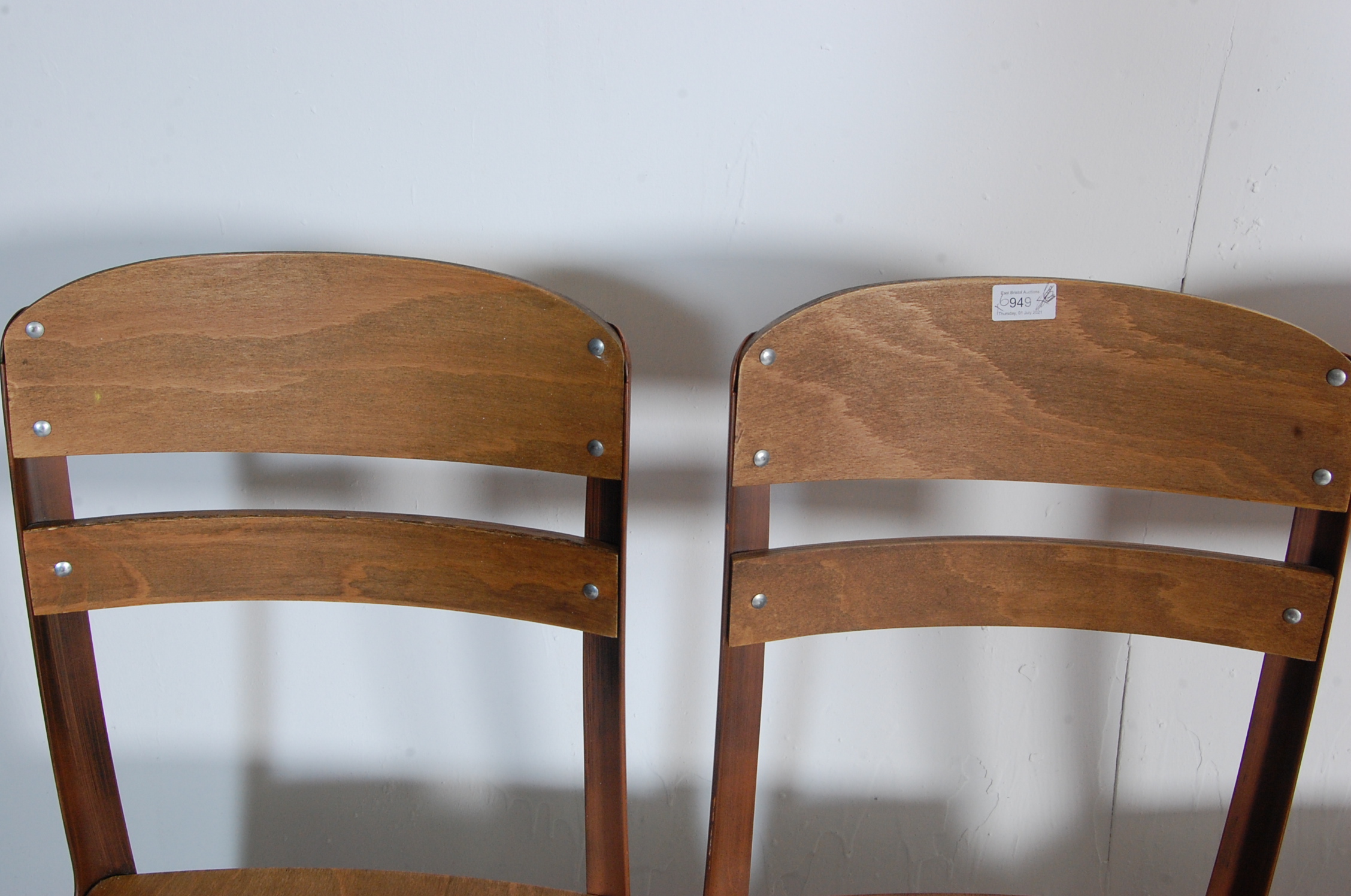 COLLECTION OF RETRO VINTAGE INDUSTRIAL DINING CHAIRS - Image 5 of 9