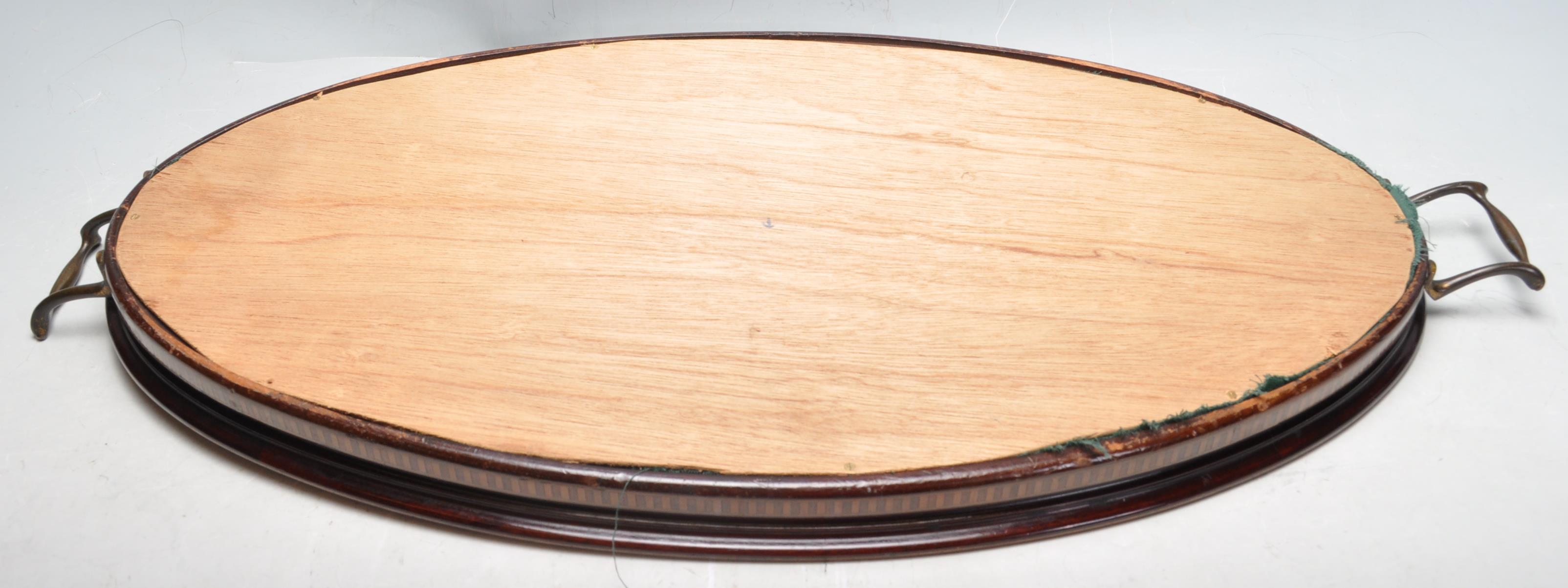 EDWARDIAN MAHOGANY INLAID SERVING TRAY - Image 4 of 4