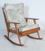 MID CENTURY RETRO TEAK WOOD ARMCHAIR