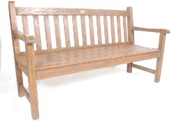 QUALITY CONTEMPORARY SOLID TEAK GARDEN BENCH