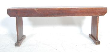EARLY 20TH CENTURY VICTORIAN STYLE PINE BENCH