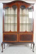 ANTIQUE MAHOGANY EDWARDIAN CHINA DISPLAY CABINET