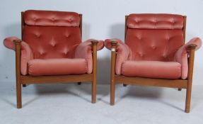 PAIR OF RETRO VINTAGE 1970S MID 20TH CENTURY LOUNGE CHAIRS