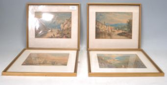 FOUR 19TH CENTURY VICTORIAN BRISTOL RELATED WATERCOLOUR PAINTING BY CREASY