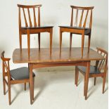 1950’S TEAK WOOD DANISH INSPIRED DINING TABLE AND DINING CHAIRS