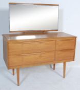 20TH CENTURY DANISH INSPIRED TEAK WOOD VENEER DRESSING TABLE CHEST