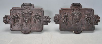 PAIR OF 19TH CENTURY OAK ARCHITECTURAL PANELS.