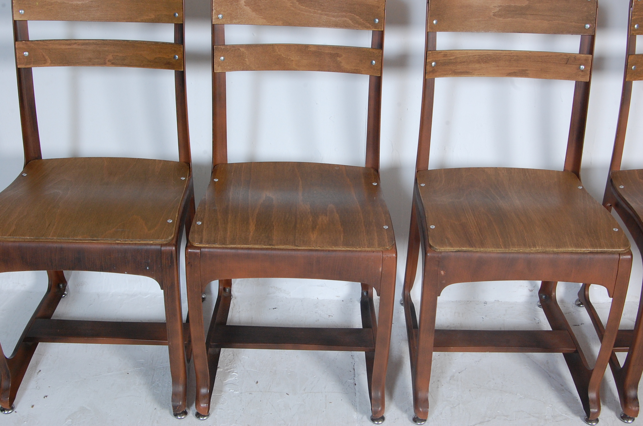 COLLECTION OF RETRO VINTAGE INDUSTRIAL DINING CHAIRS - Image 3 of 9