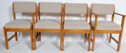 SET OF FOUR RETRO VINTAGE MID 20TH CENTURY TEAK WOOD DINING CHAIRS