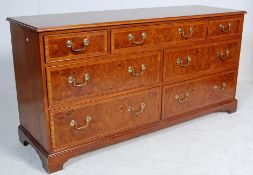 GEORGIAN STYLE DOUBLE CHEST OF DRAWERS AND MIRROR