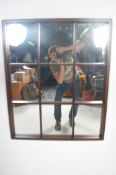 CONTEMPORARY VINTAGE STYLE NINE PANEL WINDOW MIRROR