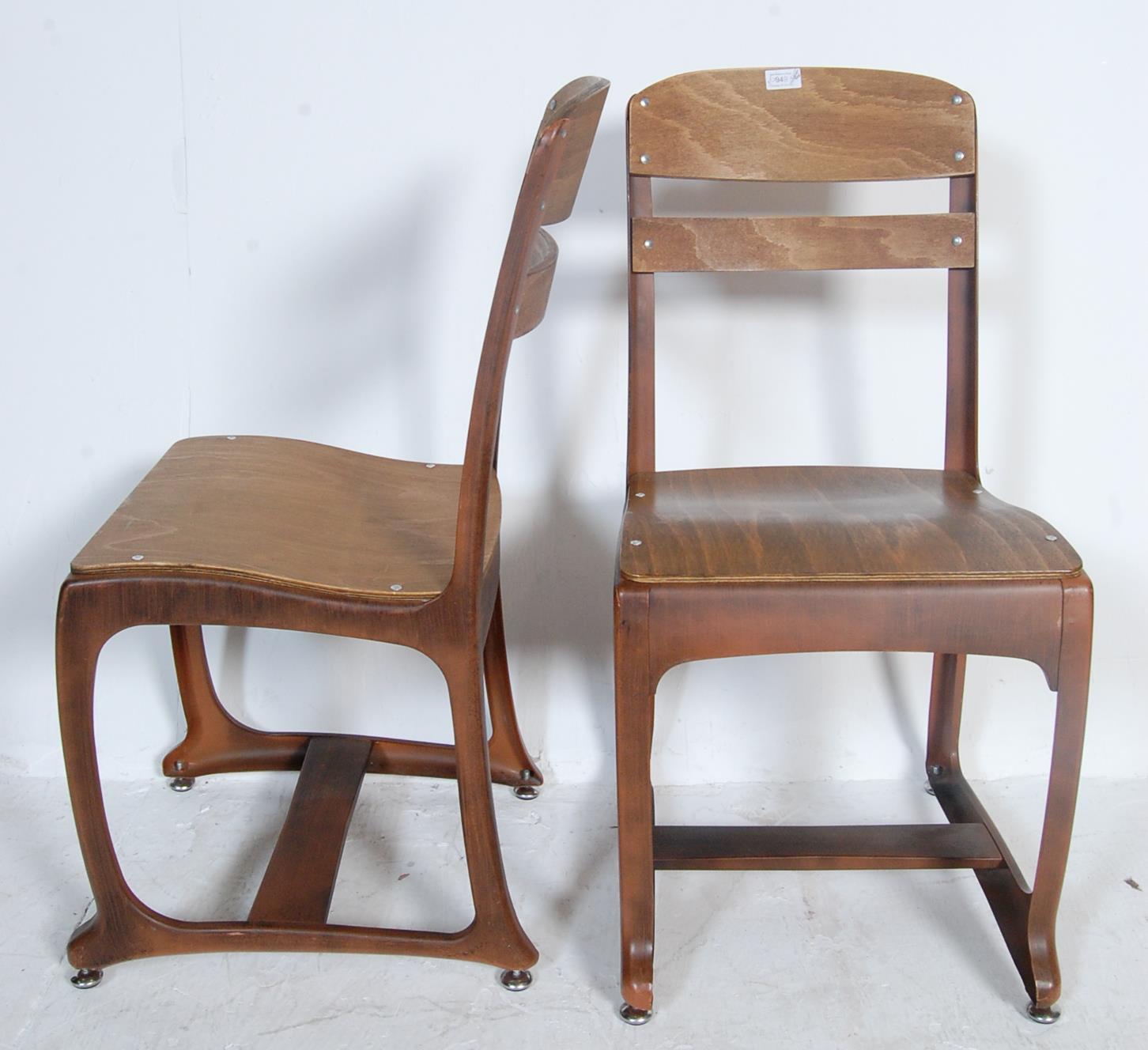 COLLECTION OF RETRO VINTAGE INDUSTRIAL DINING CHAIRS - Image 8 of 9