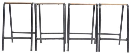SET OF 1950'S INDUSTRIAL SCIENTIFIC STACKING LAB STOOLS