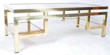 GUY LEFEVRE - MAISON JANSEN - BRASS & LUCITE COFFEE TABLE