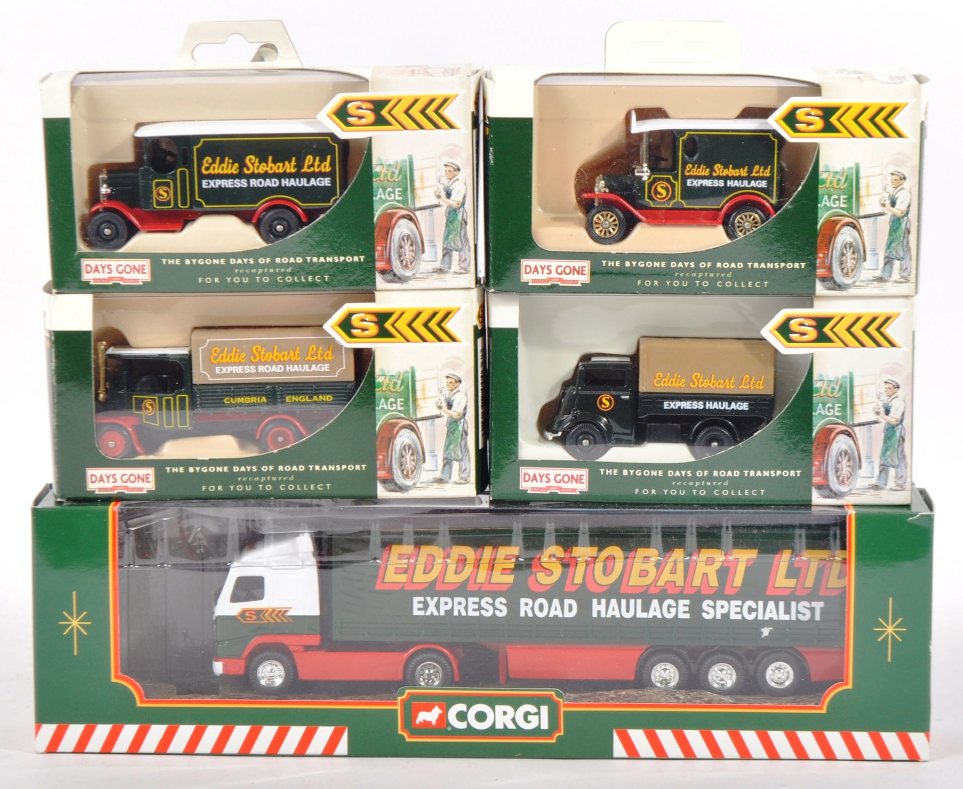 COLLECTION OF X5 EDDIE STOBART RELATED DIECAST MODELS