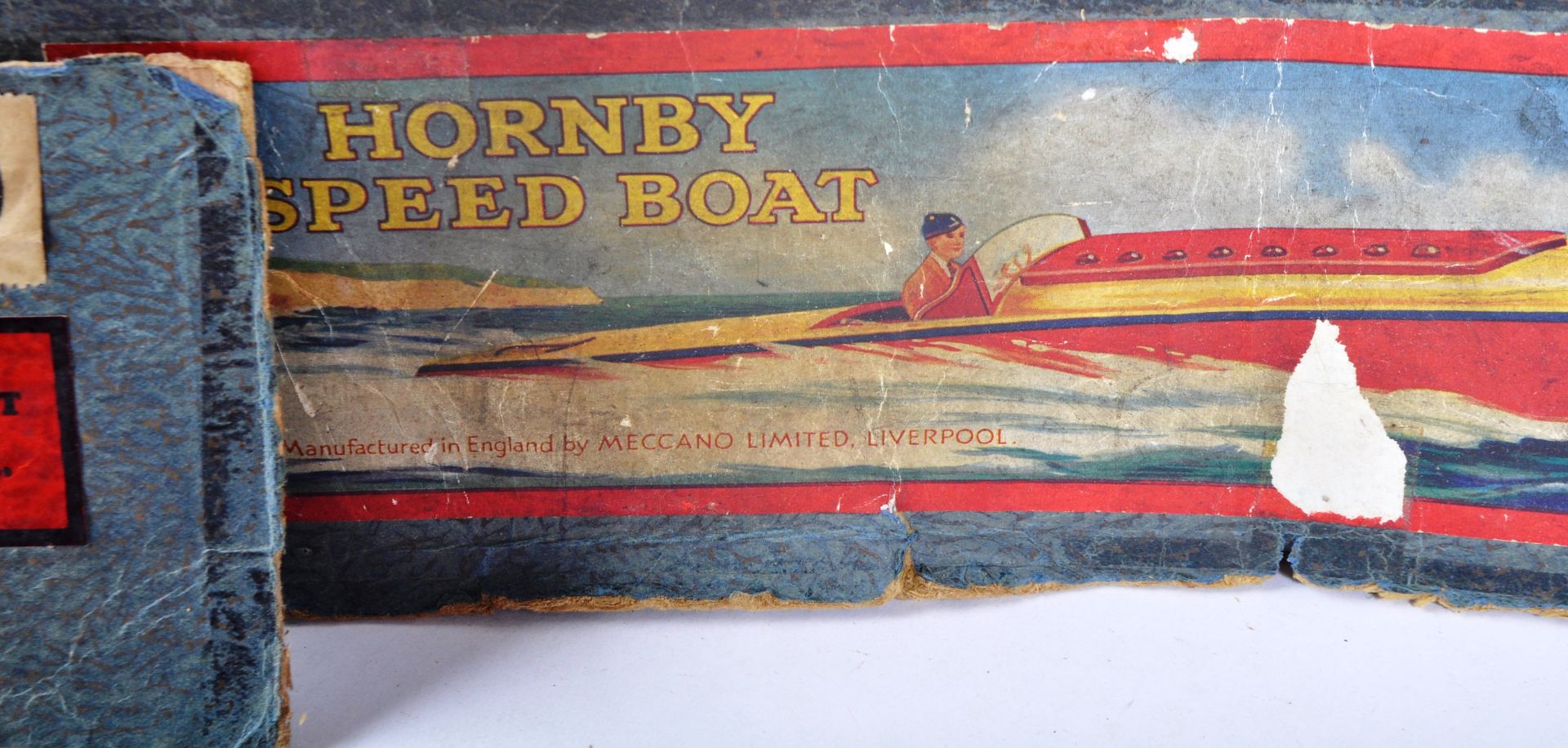 ORIGINAL VINTAGE HORNBY TIN PLATE CLOCKWORK SPEED BOAT - Bild 10 aus 10