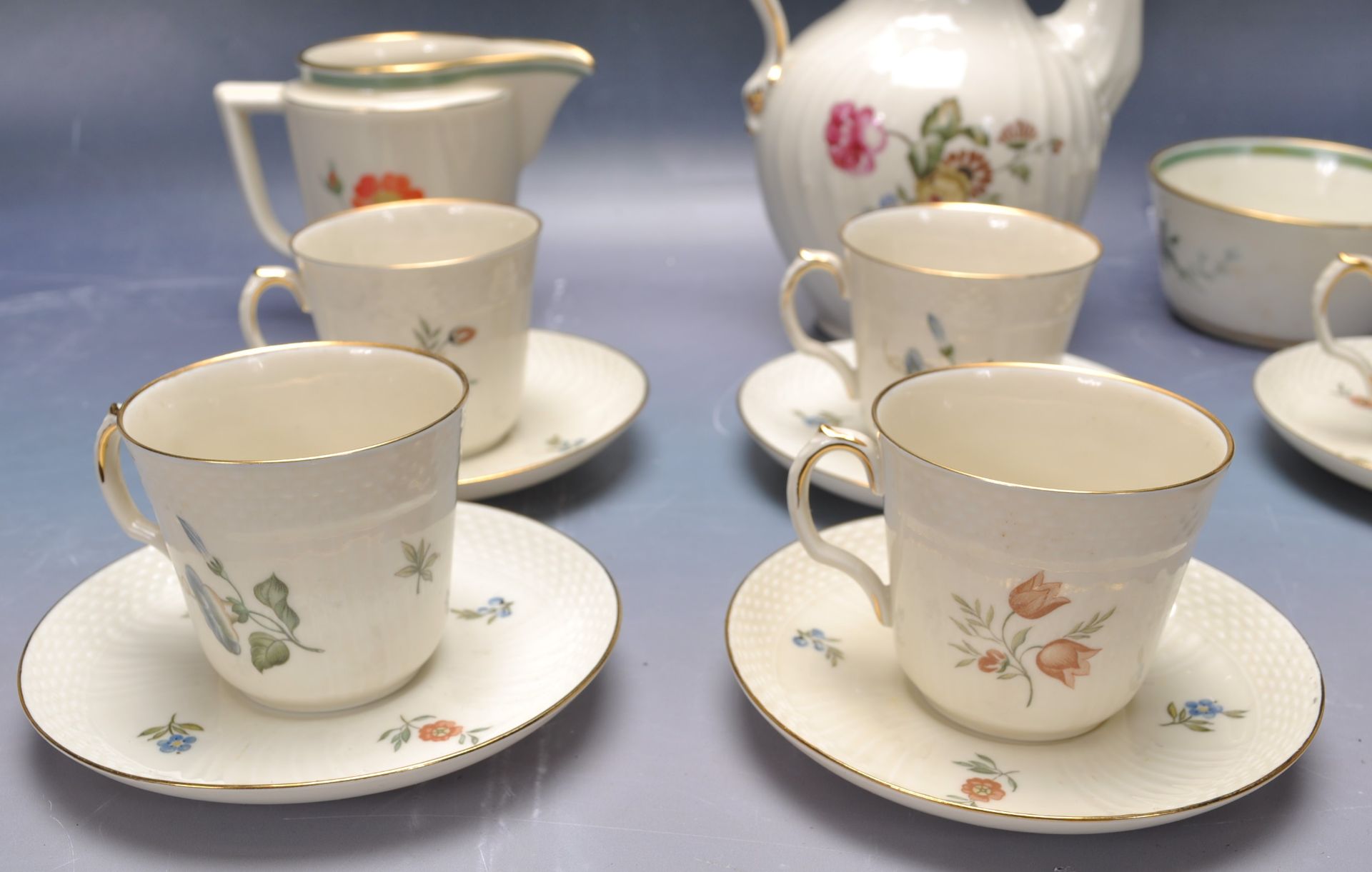 ROYAL COPENHAGEN DENMARK PORCELAIN COFFEE SERVICE - Image 2 of 7