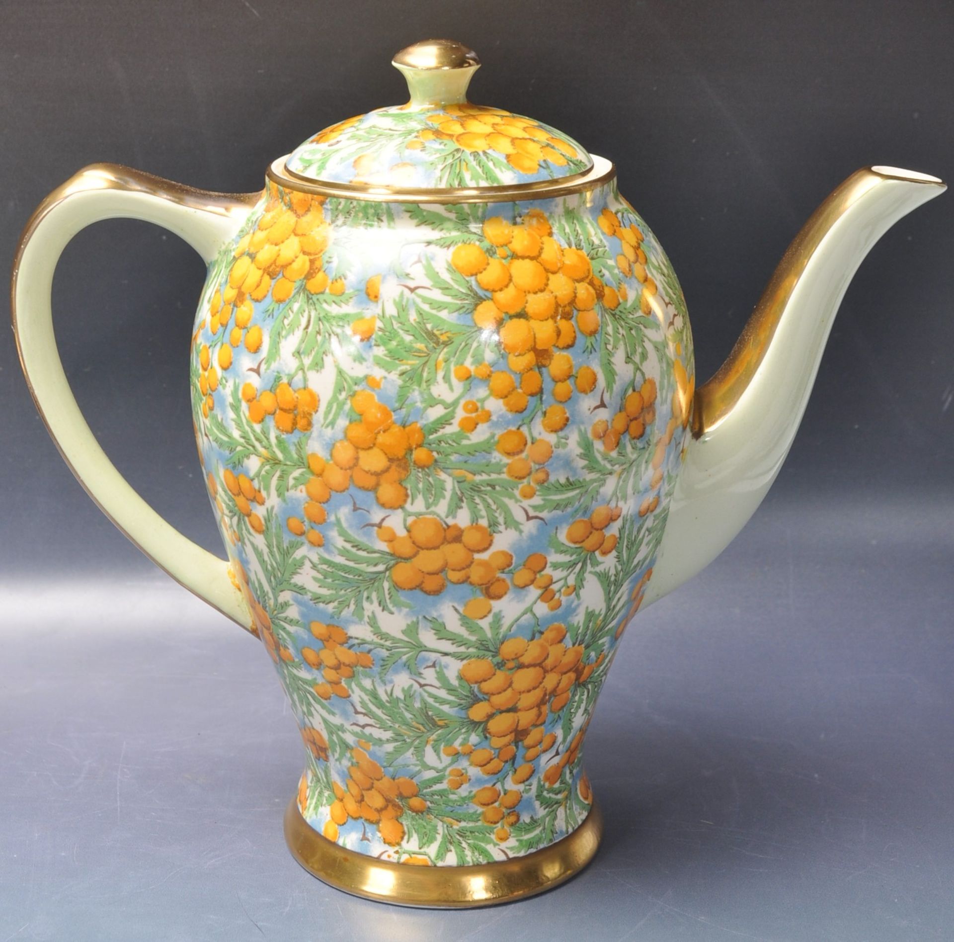 EARLY 20TH CENTURY 1930S GOLDEN WATTLE TEA SERVICE - Image 3 of 10