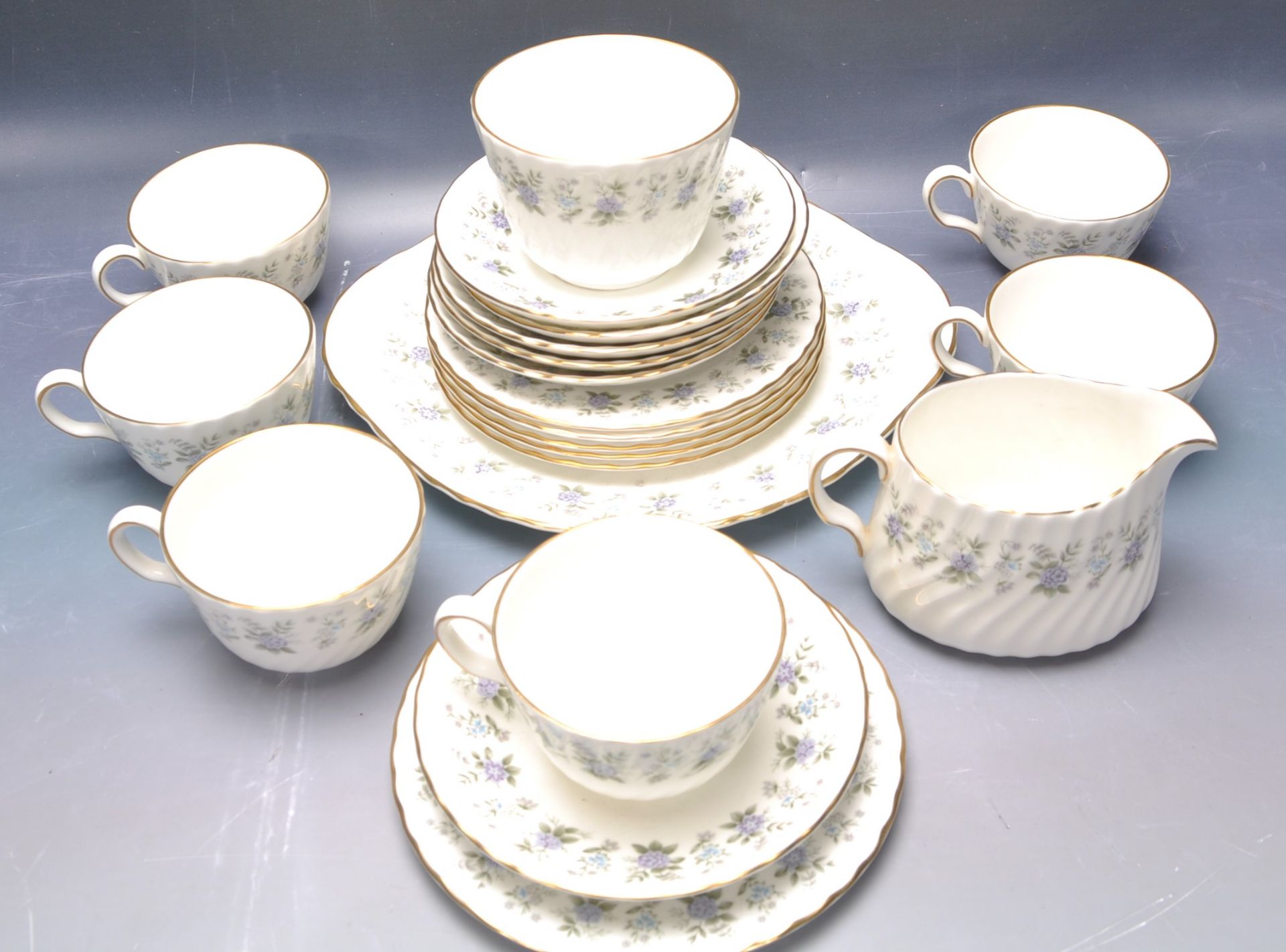 MINTON ALPINE SPRING CHINTZ PATTERN PORCELAIN TEA SET - Image 2 of 10